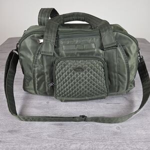 Lug Olive Green Quilted Travel Duffel Bag